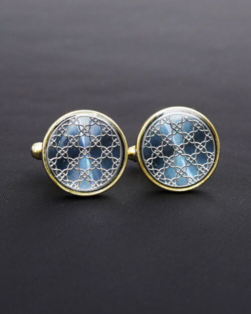 Ogee - Blue and Gold Cufflinks