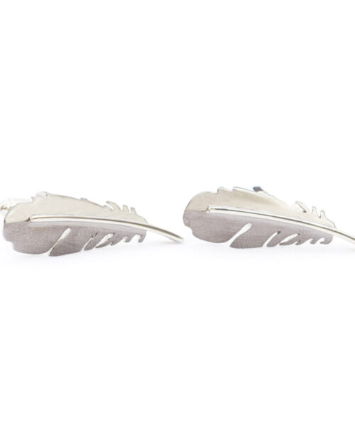 Ritz Gray Feather Cufflinks