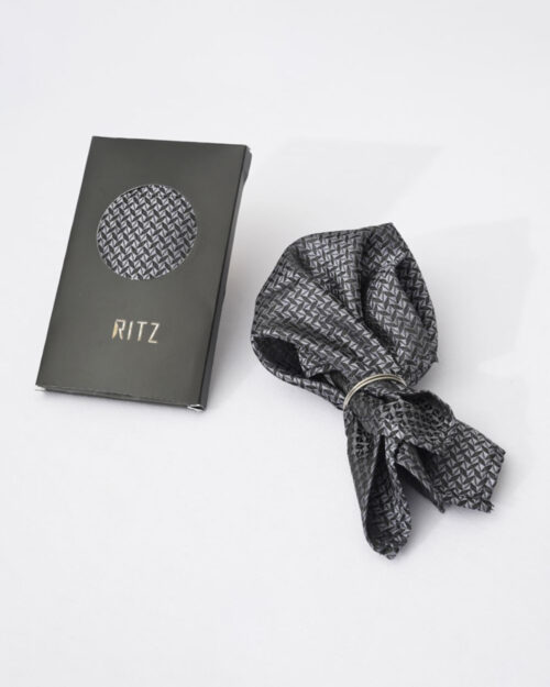 Diamond Patterned, Black and Gray Pocket Square