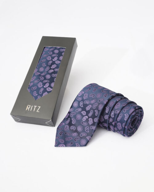 Navy and purple paisley Premium Neck Tie