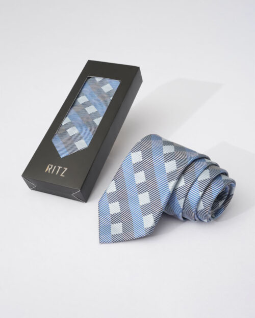 Sky, Gray and Steel Checks Neck Tie