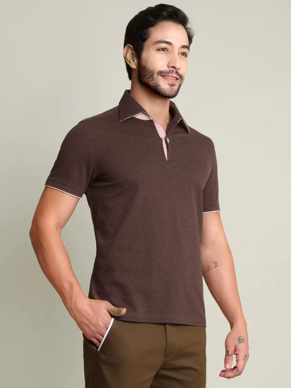 Ritz Exclusive: Chestoria One-Piece Collar Smart Polo Shirt - Image 3