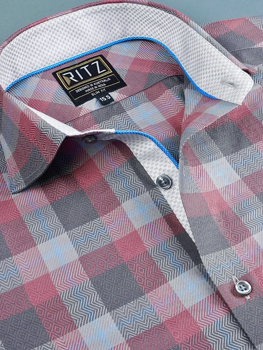 Pure Cotton Non Iron After Twilight Shirt - Herringbone weave
